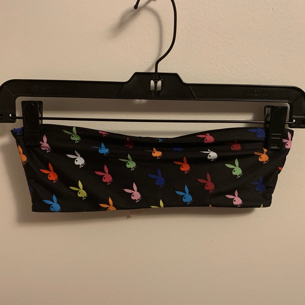 Playboy x Missguided Bandeau Bathing Suit Top Sz 4